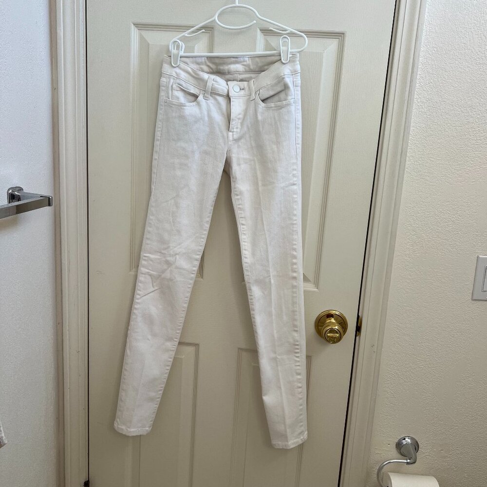 Uniqlo White Skinny Tapered Middle Rise Ultra Stretch Jeans Size 24 BRAND NEW